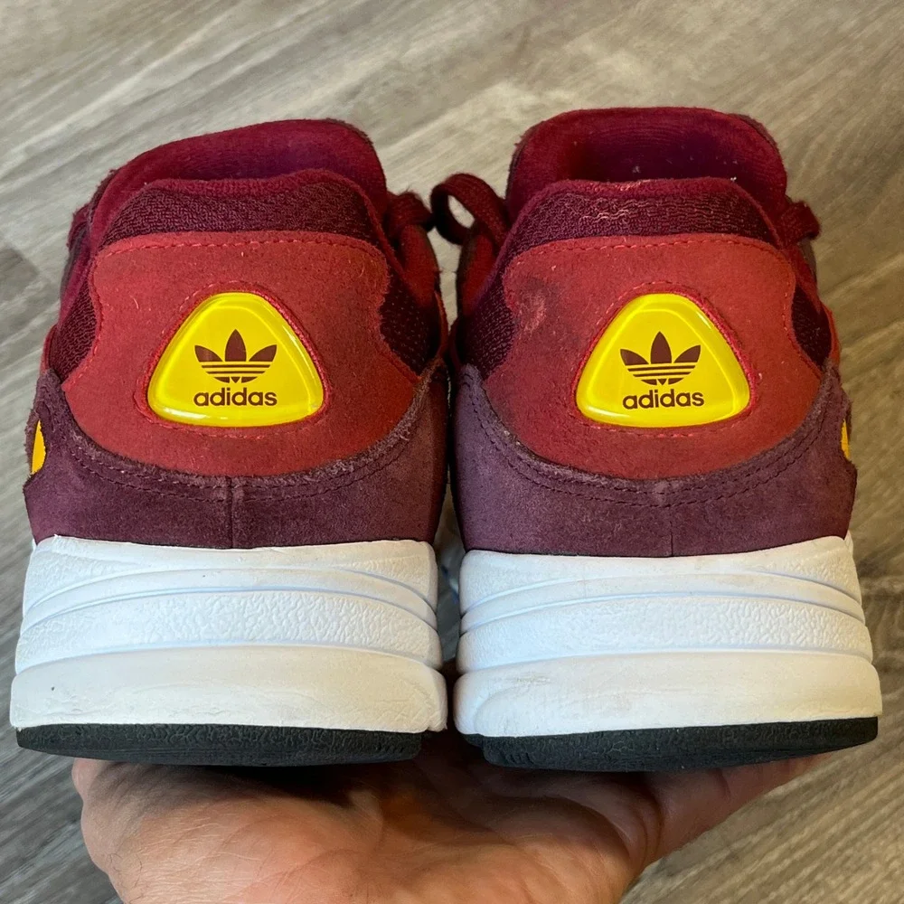 Adidas Yung-1 Mens Noble Maroon Solar Yellow Sneakers DB2602 Size 10